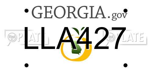 LLA427 Georgia License Plate