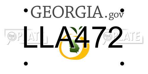 LLA472 Georgia License Plate