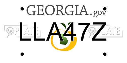LLA47Z Georgia License Plate