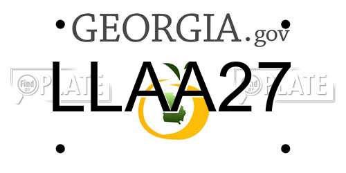 LLAA27 Georgia License Plate