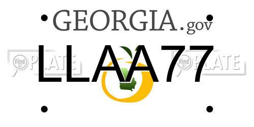 LLAA77 Georgia License Plate