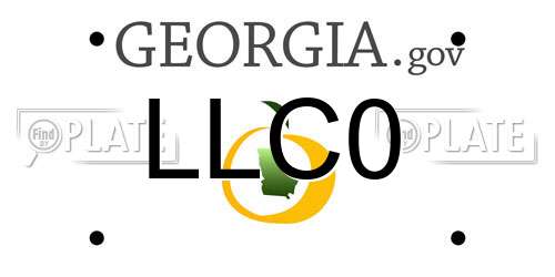 LLC0 Georgia License Plate