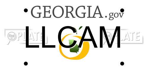 LLCAM Georgia License Plate