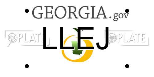 LLEJ Georgia License Plate
