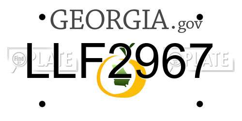 LLF2967 Georgia License Plate