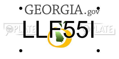 LLF55I Georgia License Plate