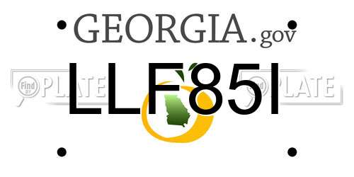 LLF85I Georgia License Plate
