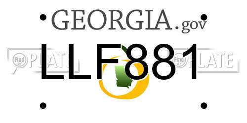 LLF881 Georgia License Plate