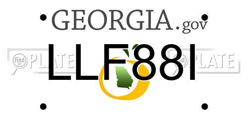 LLF88I Georgia License Plate