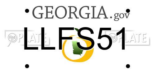 LLFS51 Georgia License Plate