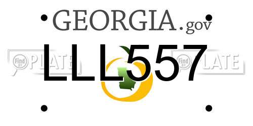 LLL557 Georgia License Plate
