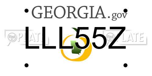 LLL55Z Georgia License Plate