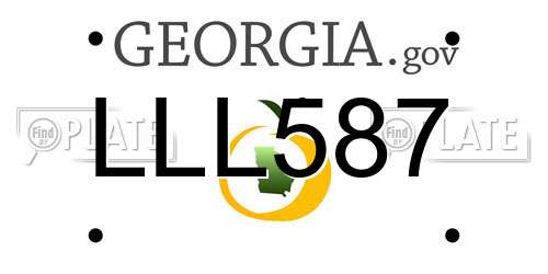 LLL587 Georgia License Plate