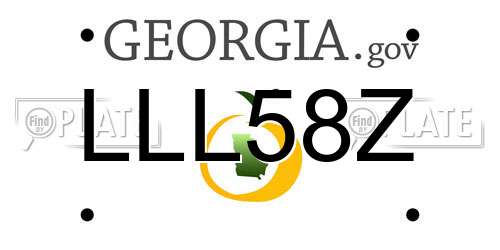 LLL58Z Georgia License Plate