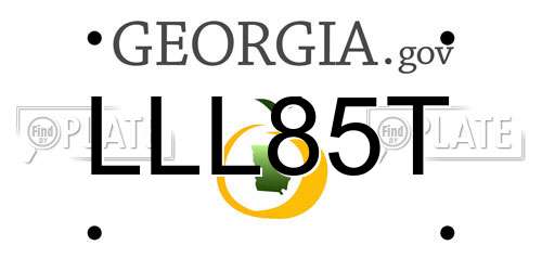 LLL85T Georgia License Plate