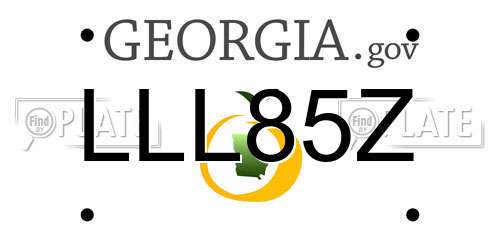 LLL85Z Georgia License Plate