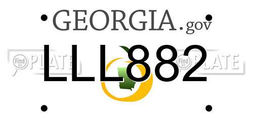 LLL882 Georgia License Plate