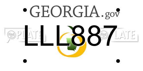 LLL887 Georgia License Plate