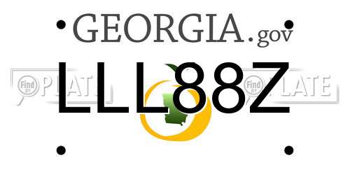 LLL88Z Georgia License Plate
