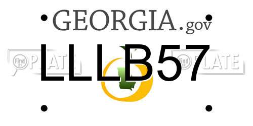 LLLB57 Georgia License Plate