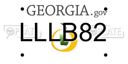 LLLB82 Georgia License Plate