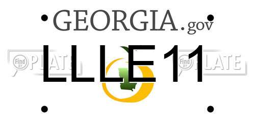 LLLE11 Georgia License Plate