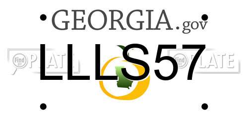 LLLS57 Georgia License Plate