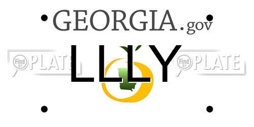 LLLY Georgia License Plate