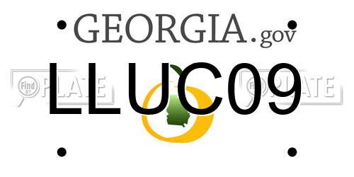 LLUC09 Georgia License Plate