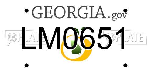 LM0651 Georgia License Plate