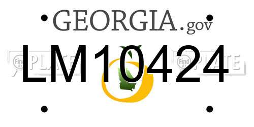 LM10424 Georgia License Plate
