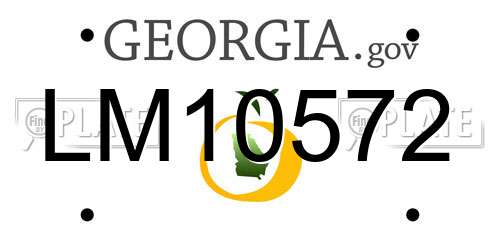 LM10572 Georgia License Plate