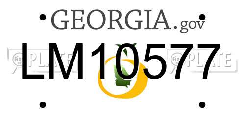 LM10577 Georgia License Plate
