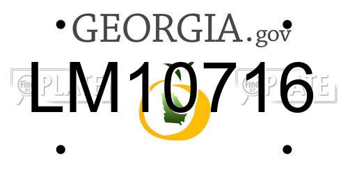 LM10716 Georgia License Plate