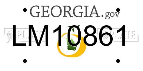 LM10861 Georgia License Plate