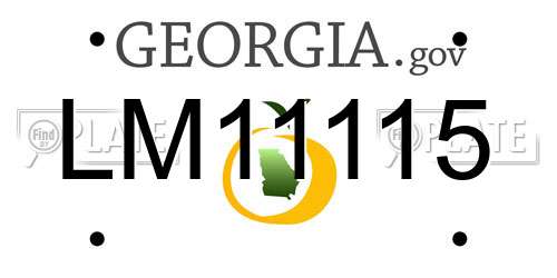LM11115 Georgia License Plate
