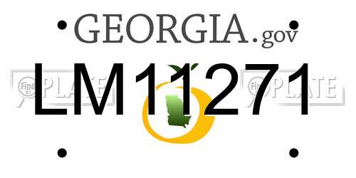 LM11271 Georgia License Plate
