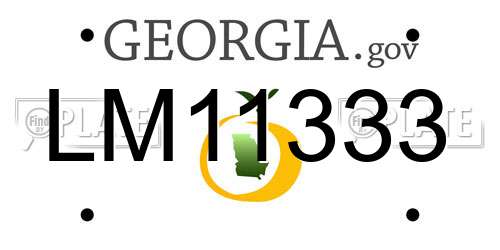 LM11333 Georgia License Plate
