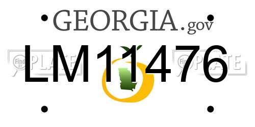 LM11476 Georgia License Plate