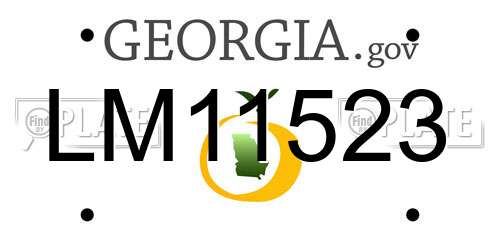 LM11523 Georgia License Plate