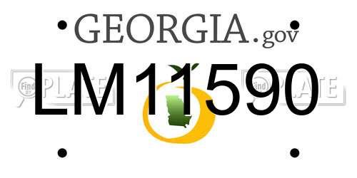 LM11590 Georgia License Plate