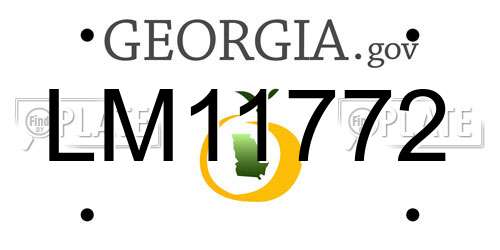 LM11772 Georgia License Plate