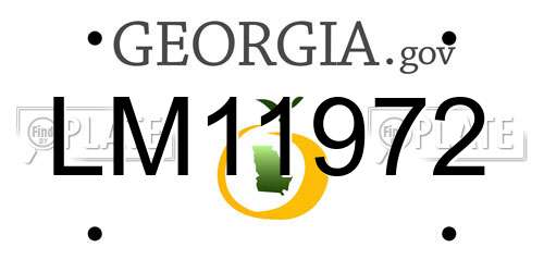 LM11972 Georgia License Plate