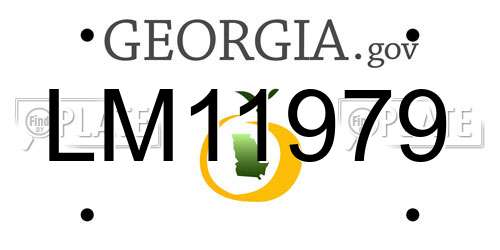 LM11979 Georgia License Plate