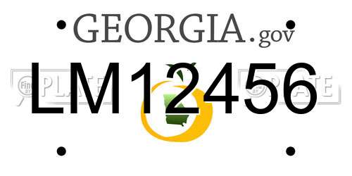 LM12456 Georgia License Plate