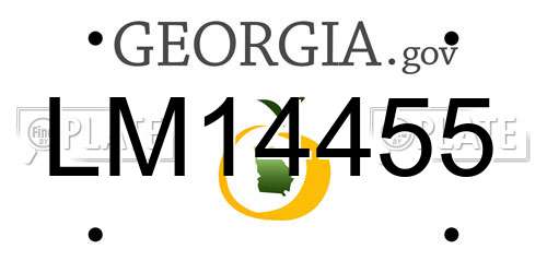 LM14455 Georgia License Plate