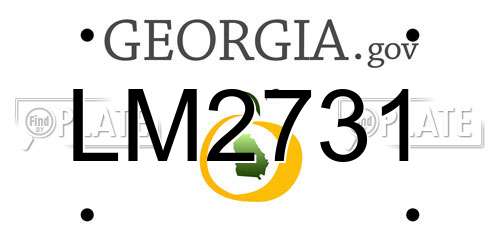 LM2731 Georgia License Plate