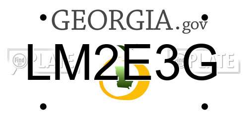 LM2E3G Georgia License Plate