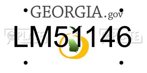 LM51146 Georgia License Plate