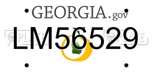 LM56529 Georgia License Plate